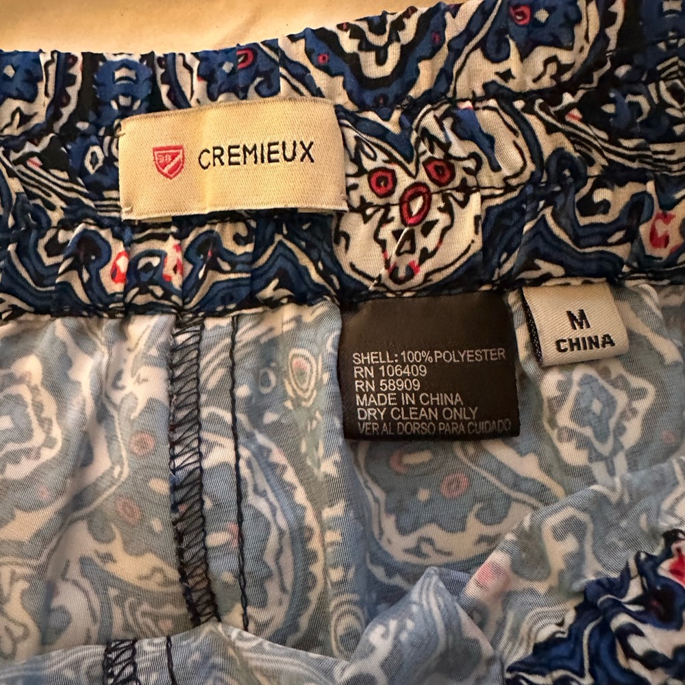 Daniel Cremieux Blue and Black Patterned Skirt - Picture 2 of 7